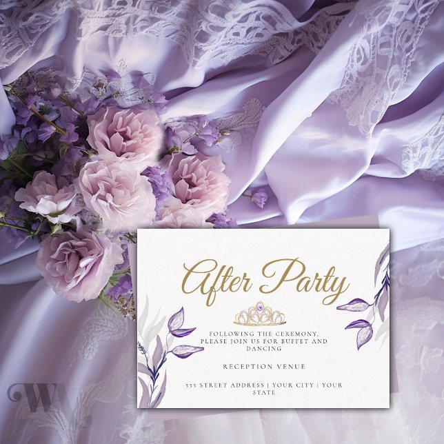 After Party Elegant Purple Foliage  Enclosure Card (Creator Uploaded)