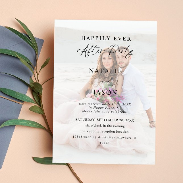 After Party Photo Wedding Reception Invitation (Creator Uploaded)