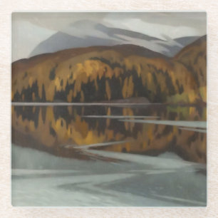 After RainLandscape Painting by A J Casson Glass Coaster