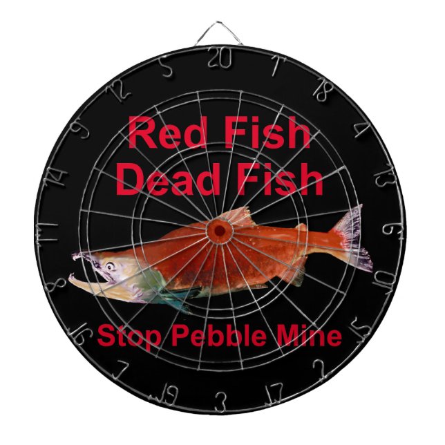 After Salmon - Stop Pebble Mine Dartboard (Front)