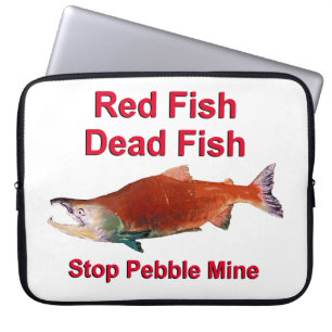 After Salmon - Stop Pebble Mine Laptop Sleeve
