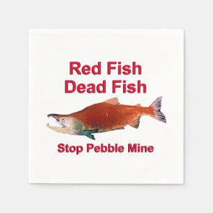 After Salmon - Stop Pebble Mine Napkin