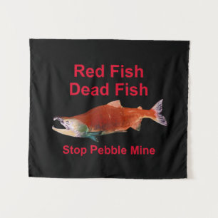 After Salmon - Stop Pebble Mine Tapestry