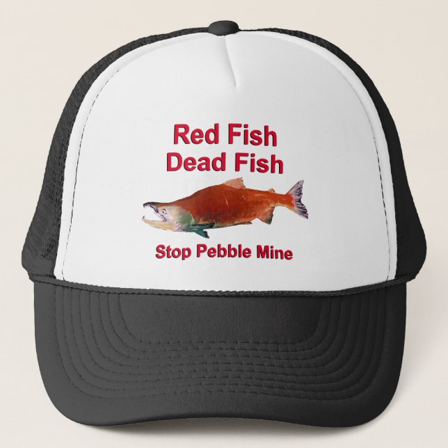 After Salmon - Stop Pebble Mine Trucker Hat (Front)