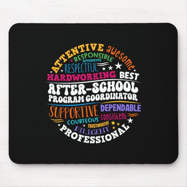 After School Program Coordinator Week Back To Scho Mouse Pad (Front)