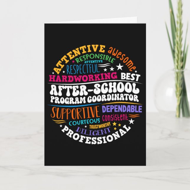 After School Program Coordinator Week Ck To School (Front)
