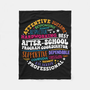After School Program Coordinator Week Ck To School Fleece Blanket