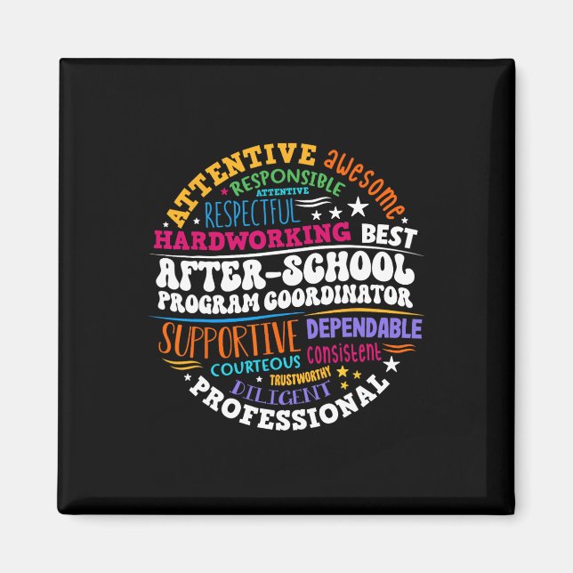 After School Program Coordinator Week Ck To School Magnet (Front)