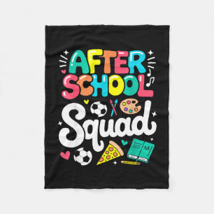 After school squad back to school activity teacher fleece blanket