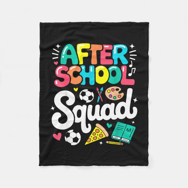 After school squad back to school activity teacher fleece blanket (Front)