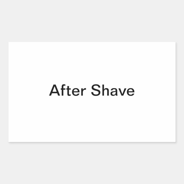 After Shave Labels/ Rectangular Sticker (Front)
