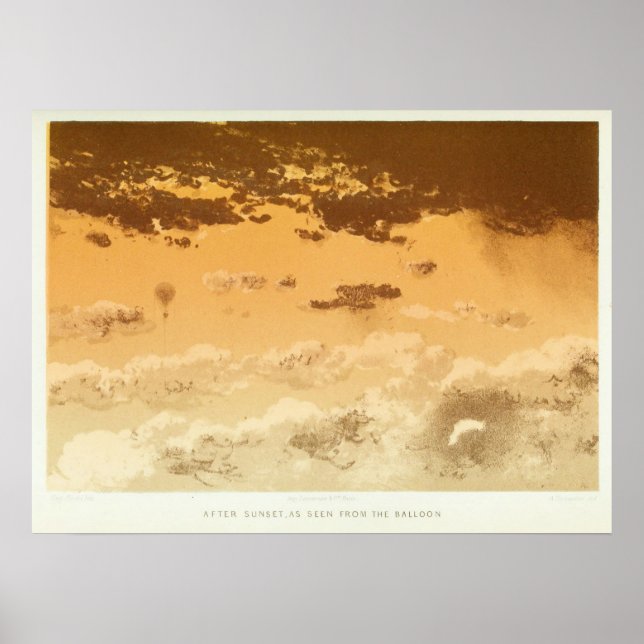After sunset, as seen from the balloon. poster (Front)