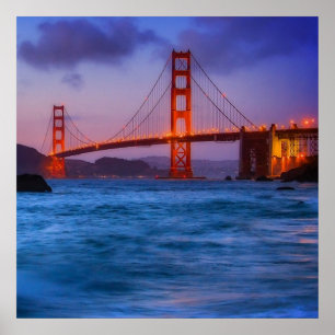 After sunset out at Baker Beach Poster