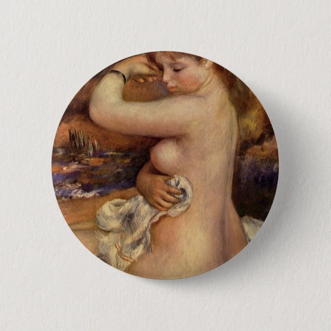 'After the Bath' 6 Cm Round Badge (Front)