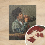 After the Bullfight | Mary Cassatt Jigsaw Puzzle<br><div class="desc">After the Bullfight or Toreador (1873) by American impressionist artist Mary Cassatt. Original artwork is an oil painting on canvas depicting a portrait of a bullfighter smoking a cigarette after his fight. 

Use the design tools to add custom text or personalise the image.</div>