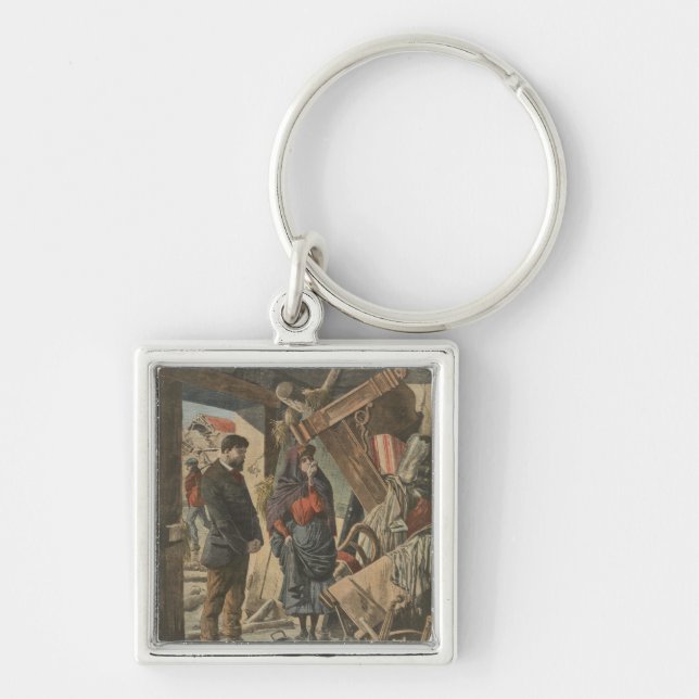 After the disaster fro  'Le Petit Journal' Key Ring (Front)