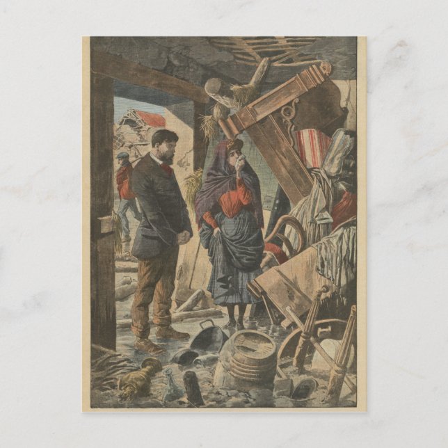 After the disaster fro  'Le Petit Journal' Postcard (Front)