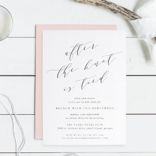 After the Knot is Tied   Wedding Brunch Invitation