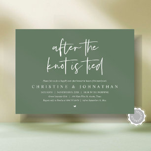 After the knot tied, Post wedding Brunch Invitatio Invitation