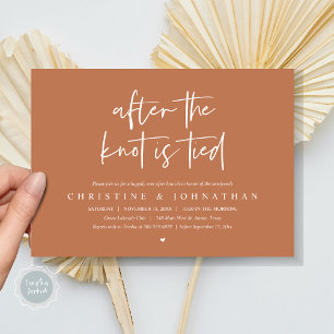 After the knot tied, Post wedding Brunch Invitatio Invitation