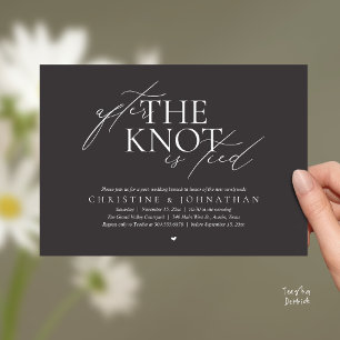 After The Knot Tied, Post Wedding Elopement Brunch Invitation
