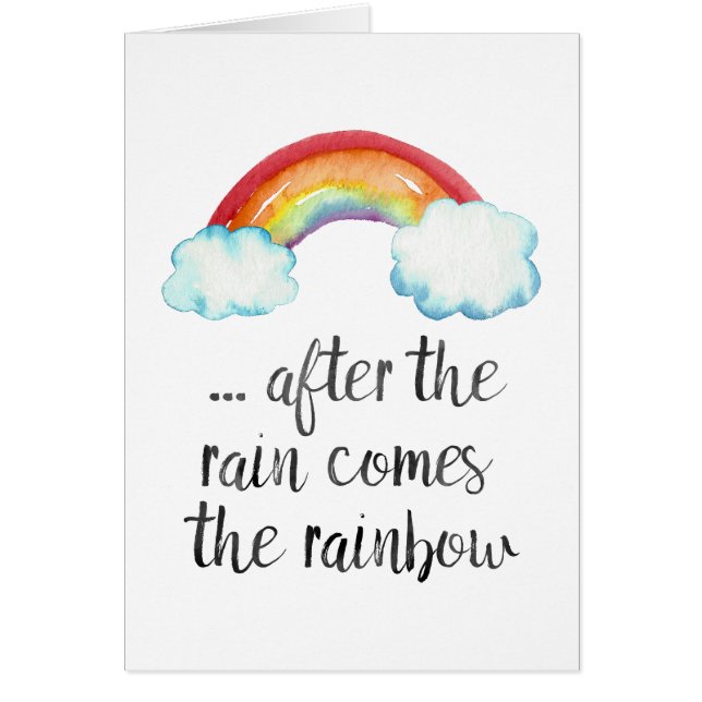 After the rain comes the rainbow card (Front)