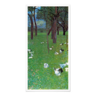 After the Rain, Garden Chickens by Gustav Klimt Photo Print
