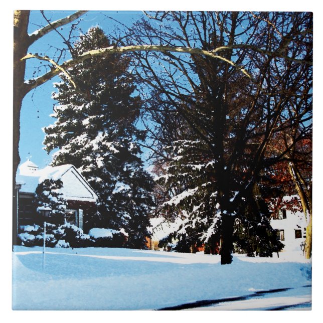 After the Snowstorm Ceramic Tile (Front)