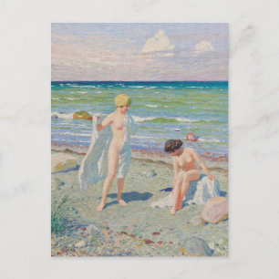 After the Swim   Paul Fischer Postcard