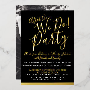 After the we do wedding party gold black