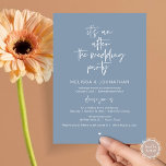 After the wedding, Black, Elopement Party Invitation<br><div class="desc">Announce and share your happily ever after in style with our modern aesthetic dusty blue theme design (It's an after the wedding party) wedding elopement celebration invitation card. It is ideal for couples who have decided to celebrate their best day. With its sophisticated yet playful design, this invitation is sure...</div>