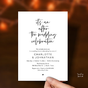 After the wedding celebration, modern brunch invitation