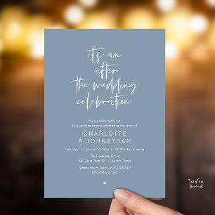 After the wedding celebration, modern brunch invitation