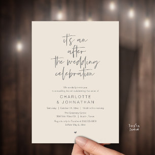 After the wedding celebration, modern brunch invitation
