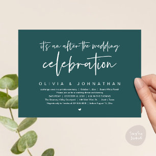 After The Wedding Celebration Modern Dinner Party Invitation