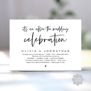 After The Wedding Celebration Modern Dinner Party Invitation