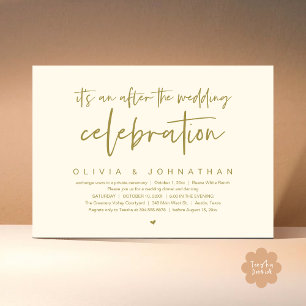 After The Wedding Celebration Modern Dinner Party Invitation
