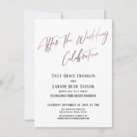 After the Wedding Celebration Smooth Gold Elegant