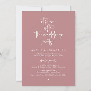 After the wedding Elopement Dinner and Party Invitation