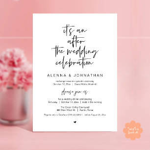 After the Wedding Modern Minimalist Casual Party Invitation