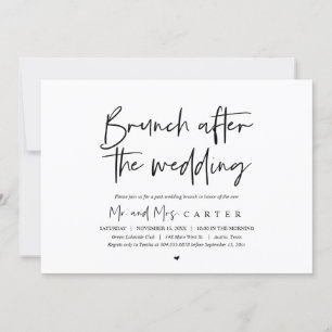 After the weds, Post wedding Brunch Invitation