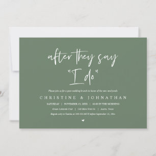 After they say I DO, Post wedding Brunch Invitatio Invitation