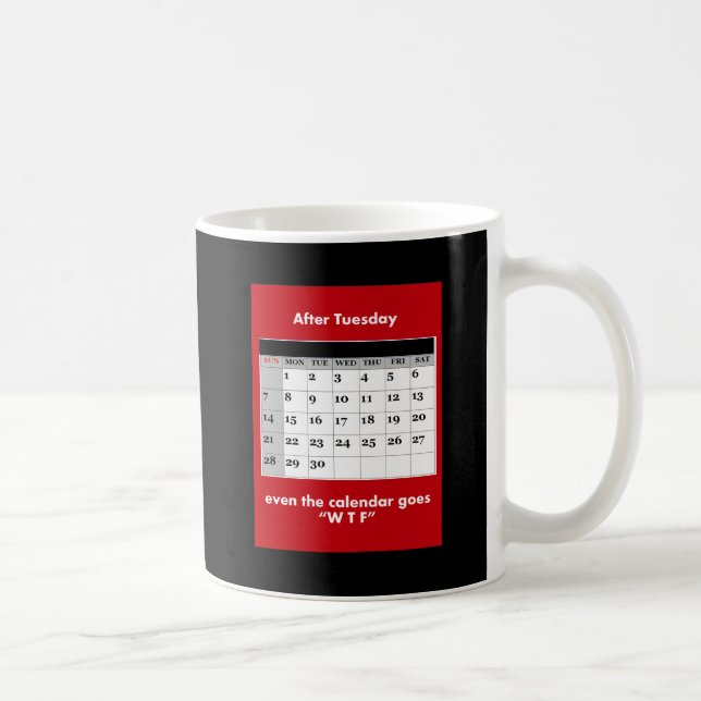 After Tuesday, even the calendar goes WTF. Coffee Mug (Right)