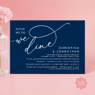 After We Do, We Dine, Romantic Wedding Dinner Invitation