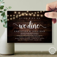 After We Do, We Dine, Rustic Wedding Dinner