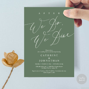 After we do, we dine, Wedding Dinner and Dancing Invitation