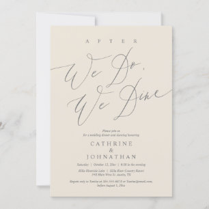 After we do, we dine, Wedding Dinner and Dancing Invitation