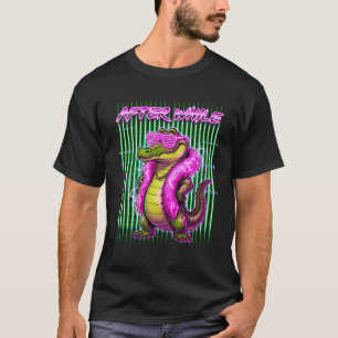 After While Crocodile Retro Pink Feather Boa Allig T-Shirt
