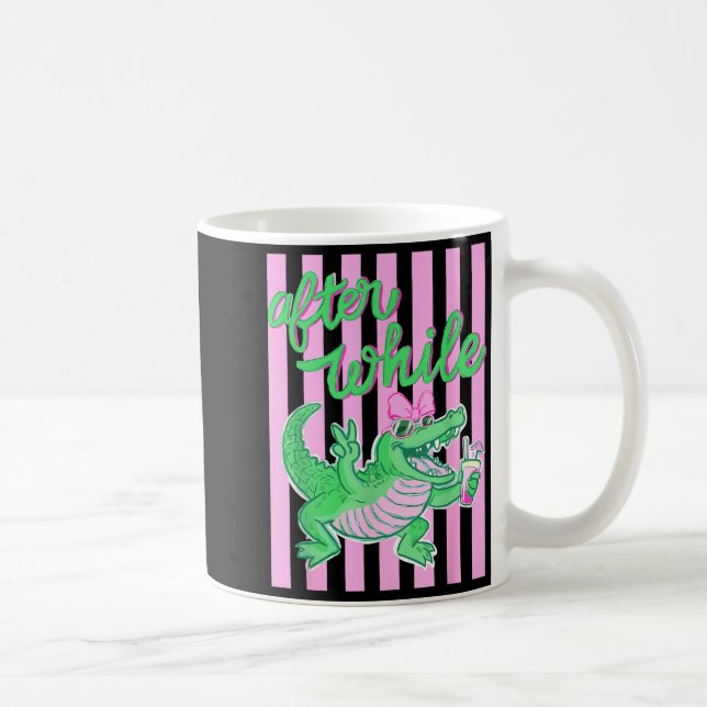 After While Gator Alligator Beach Vacation Summer Coffee Mug (Right)
