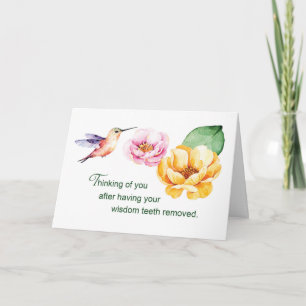 After Wisdom Teeth Removed Thinking of You Flowers Card